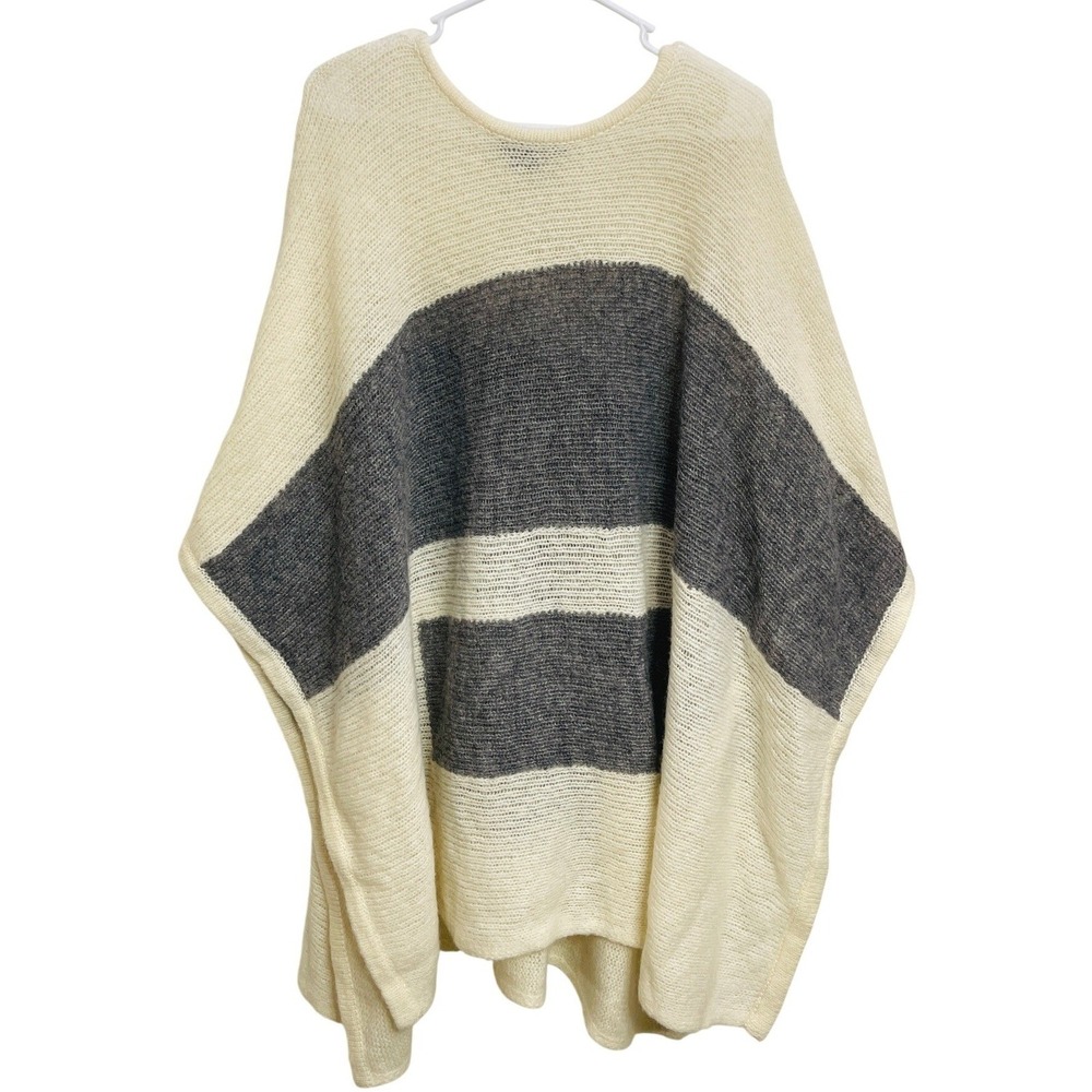 Pendleton Karin Merino Alpaca Wool Blend Cape Poncho Cream Old Money Minimal OS